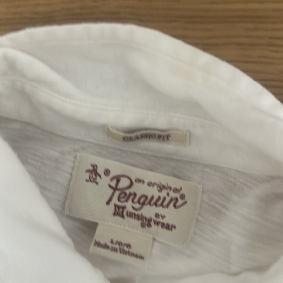 Penguin Men's White Short Sleeve Shirt - Picture 2 of 2